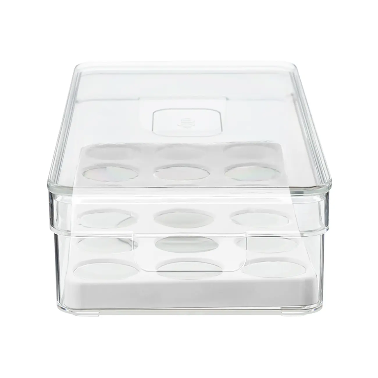 ORGANIZADOR PORTA-OVOS COM TAMPA PRACTICAL FRIDGE - INCOLOR/BRANCO - Foto 3