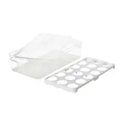 ORGANIZADOR PORTA-OVOS COM TAMPA PRACTICAL FRIDGE - INCOLOR/BRANCO - Foto 4