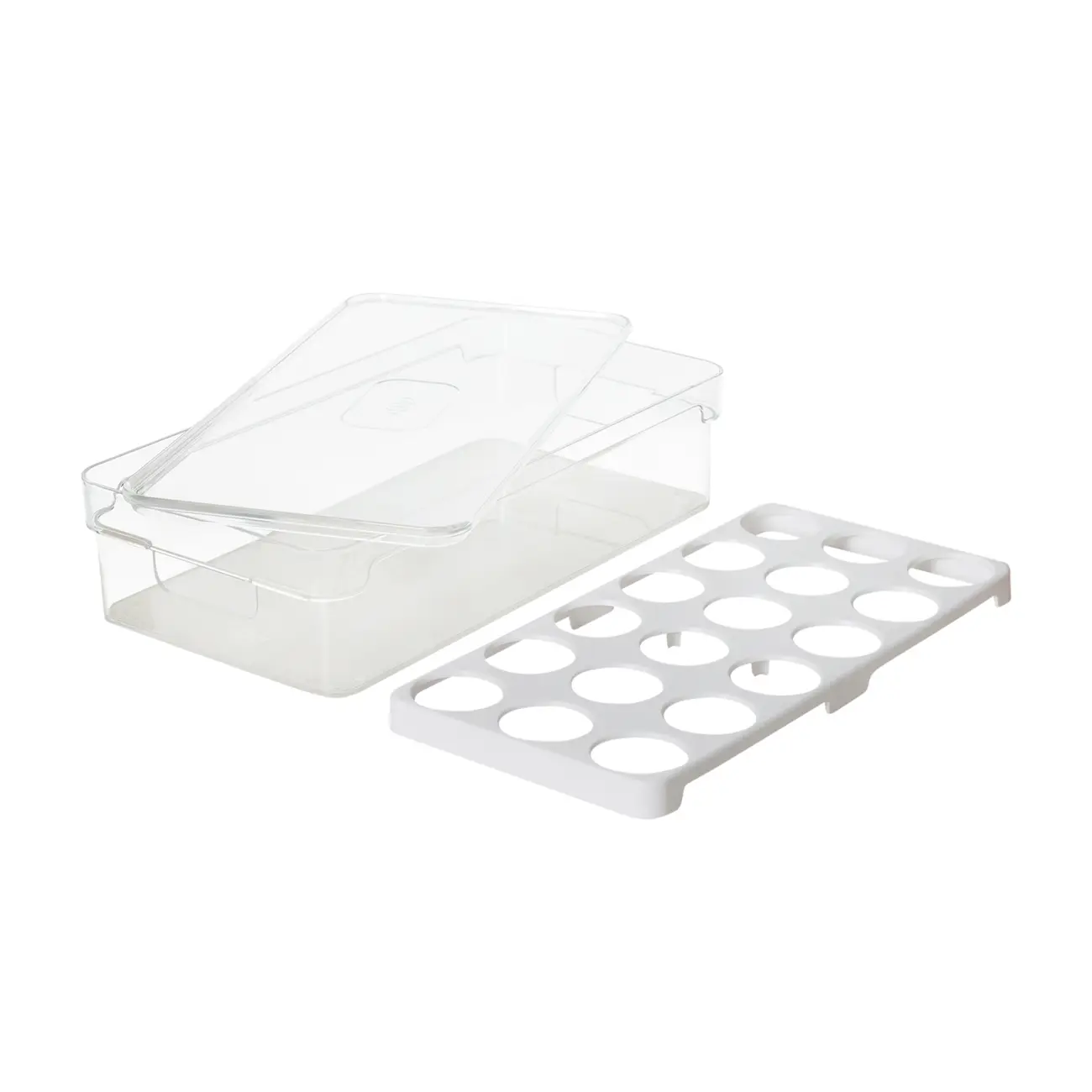 ORGANIZADOR PORTA-OVOS COM TAMPA PRACTICAL FRIDGE - INCOLOR/BRANCO - Foto 4