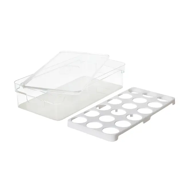 ORGANIZADOR PORTA-OVOS COM TAMPA PRACTICAL FRIDGE - INCOLOR/BRANCO - Foto 4