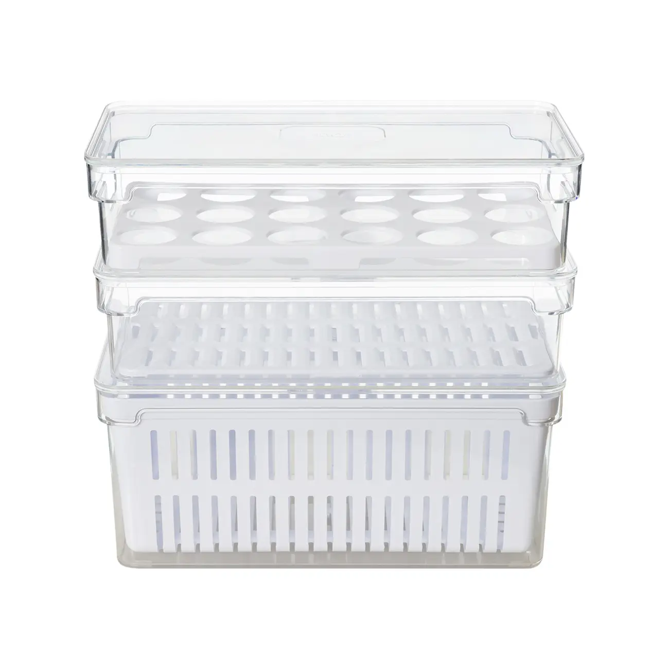 ORGANIZADOR PORTA-OVOS COM TAMPA PRACTICAL FRIDGE - INCOLOR/BRANCO - Foto 5