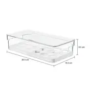 ORGANIZADOR PORTA-OVOS COM TAMPA PRACTICAL FRIDGE - INCOLOR/BRANCO - Foto 7
