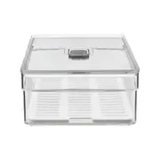 ORGANIZADOR COM TAMPA 30 CM X 15 CM PRACTICAL FRIDGE - INCOLOR/BRANCO - Foto 3