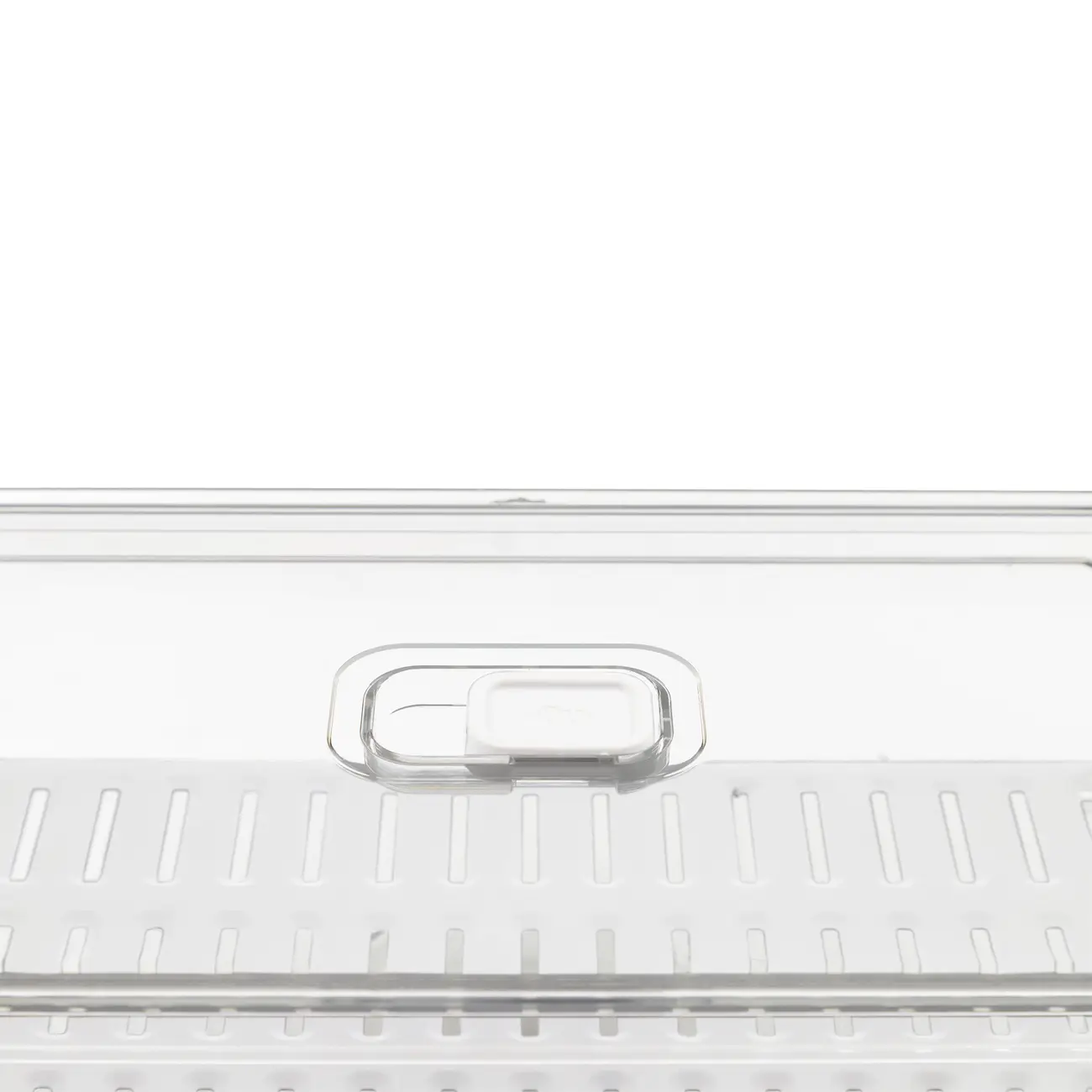 ORGANIZADOR COM TAMPA 30 CM X 15 CM PRACTICAL FRIDGE - INCOLOR/BRANCO - Foto 4