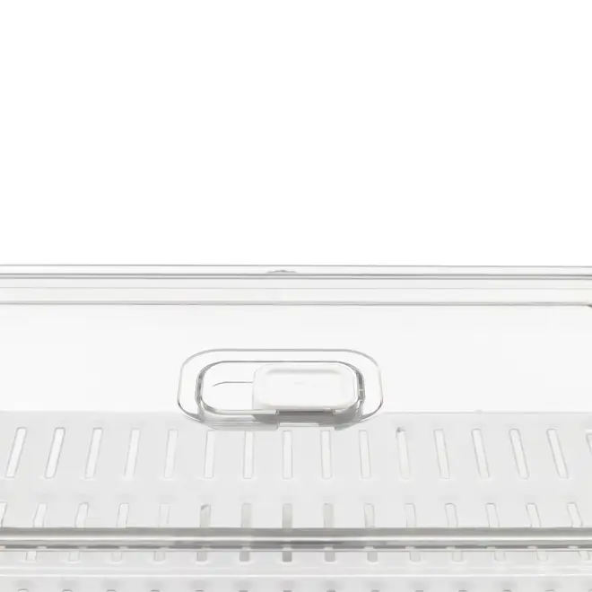 ORGANIZADOR COM TAMPA 30 CM X 15 CM PRACTICAL FRIDGE - INCOLOR/BRANCO - Foto 4