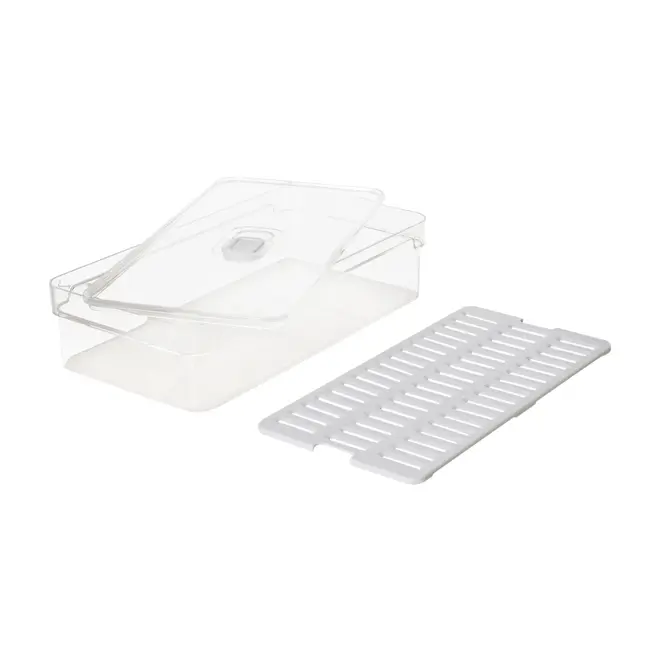 ORGANIZADOR COM TAMPA 30 CM X 15 CM PRACTICAL FRIDGE - INCOLOR/BRANCO - Foto 6