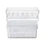 ORGANIZADOR COM TAMPA 30 CM X 15 CM PRACTICAL FRIDGE - INCOLOR/BRANCO - Foto 7