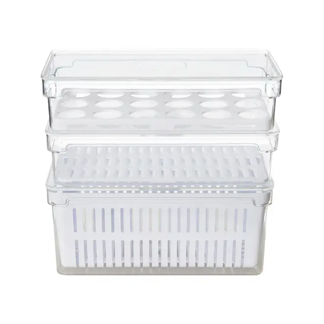 ORGANIZADOR COM TAMPA 30 CM X 15 CM PRACTICAL FRIDGE - INCOLOR/BRANCO - Foto 7