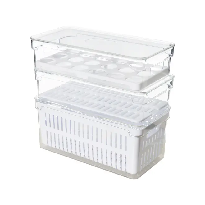 ORGANIZADOR COM TAMPA 30 CM X 15 CM PRACTICAL FRIDGE - INCOLOR/BRANCO - Foto 8