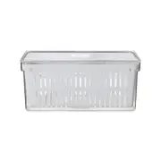CESTO ORGANIZADOR COM TAMPA PRACTICAL FRIDGE - INCOLOR/BRANCO - Foto 1