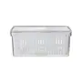 CESTO ORGANIZADOR COM TAMPA PRACTICAL FRIDGE - INCOLOR/BRANCO - Foto 1