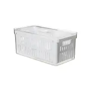 CESTO ORGANIZADOR COM TAMPA PRACTICAL FRIDGE - INCOLOR/BRANCO - Foto 2