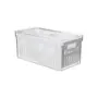 CESTO ORGANIZADOR COM TAMPA PRACTICAL FRIDGE - INCOLOR/BRANCO - Foto 2