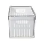 CESTO ORGANIZADOR COM TAMPA PRACTICAL FRIDGE - INCOLOR/BRANCO - Foto 3