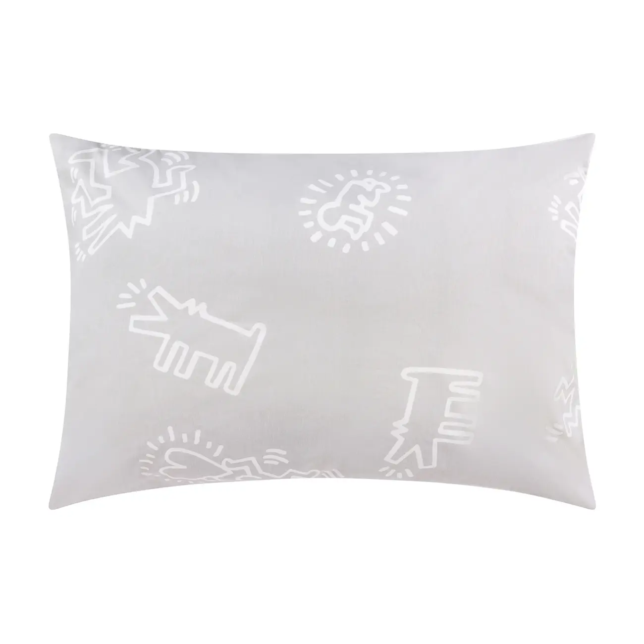 FRONHA 50 CMX 70 CM KEITH HARING SYMBOLS - CINZA/BRANCO - Foto 1