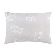 FRONHA 50 CMX 70 CM KEITH HARING SYMBOLS - CINZA/BRANCO - Foto 1