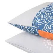 FRONHA 50 CMX 70 CM KEITH HARING SYMBOLS - CINZA/BRANCO - Foto 4