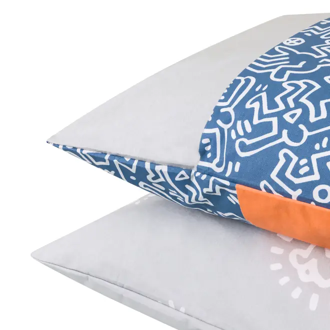 FRONHA 50 CMX 70 CM KEITH HARING SYMBOLS - CINZA/BRANCO - Foto 4
