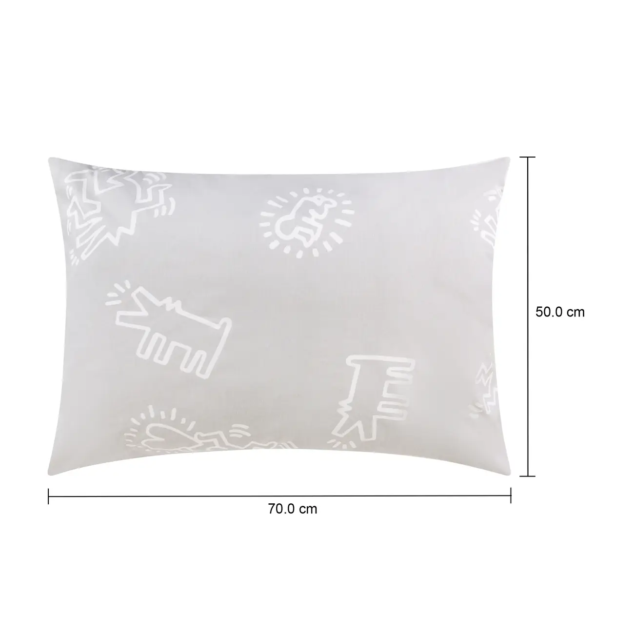 FRONHA 50 CMX 70 CM KEITH HARING SYMBOLS - CINZA/BRANCO - Foto 5