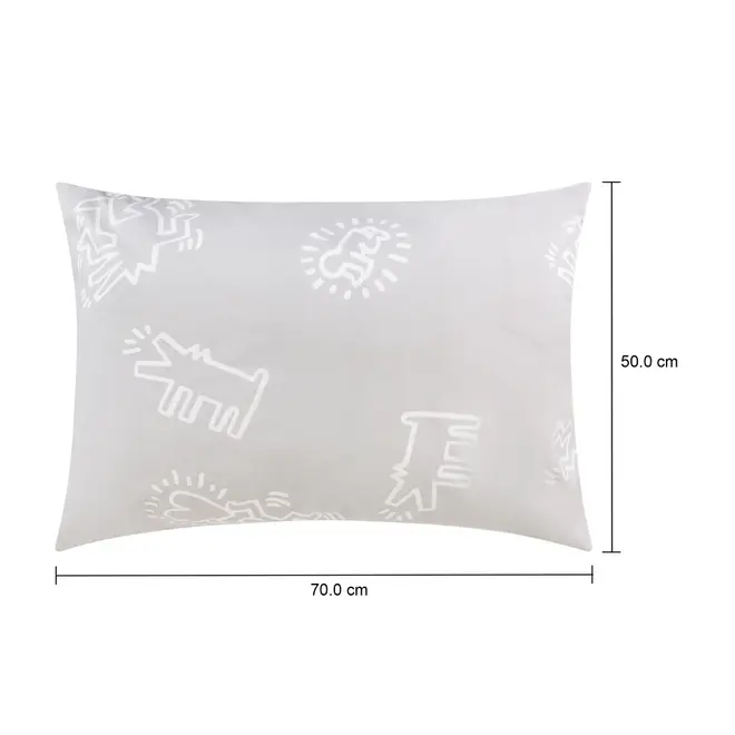 FRONHA 50 CMX 70 CM KEITH HARING SYMBOLS - CINZA/BRANCO - Foto 5