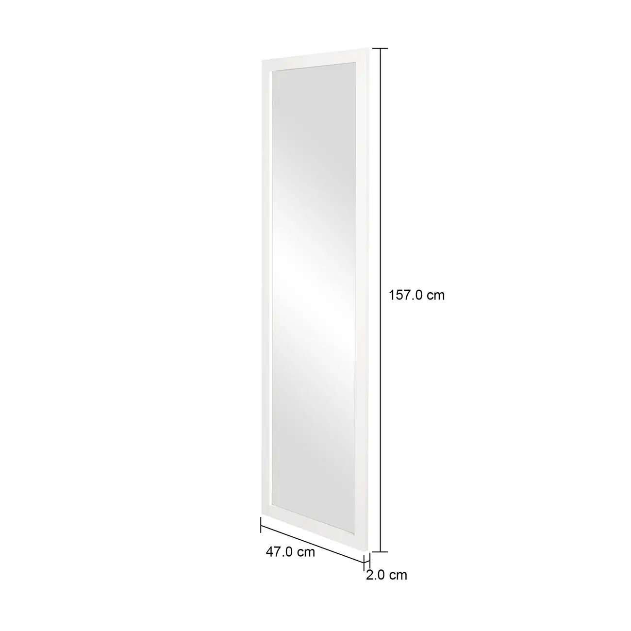 ESPELHO 47 CM X 1, 57 M VISUAL - BRANCO - Foto 9