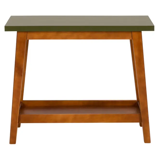 MESA LATERAL 70 CM X 36 CM BARTÔ - NOZES/MUSGO - Foto 1