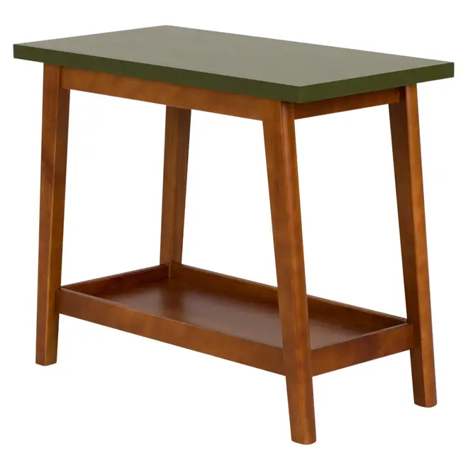 MESA LATERAL 70 CM X 36 CM BARTÔ - NOZES/MUSGO - Foto 2