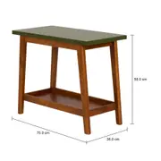 MESA LATERAL 70 CM X 36 CM BARTÔ - NOZES/MUSGO - Foto 7
