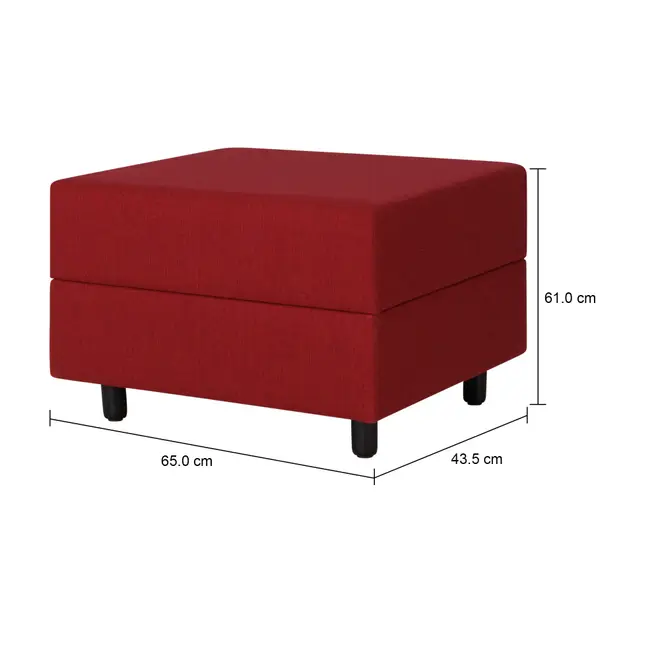 PUFF/BAÚ MUY - MESCLA VERMELHO - Foto 10