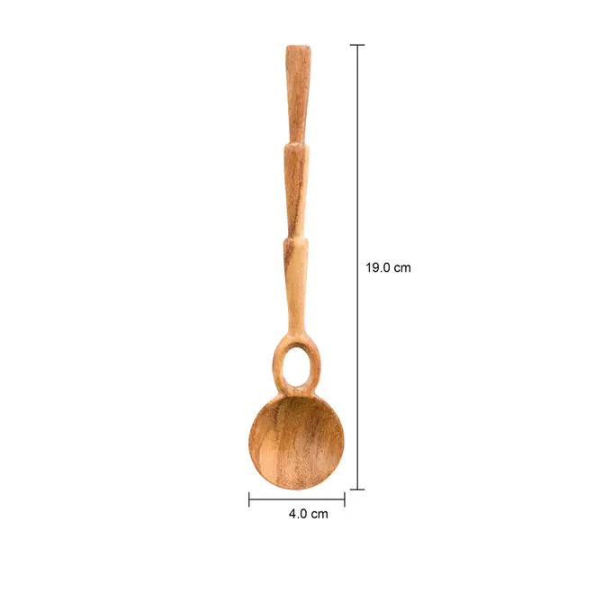 COLHER DECORATIVA 19 CM GOIVAS LUPA - MADEIRA - Foto 5