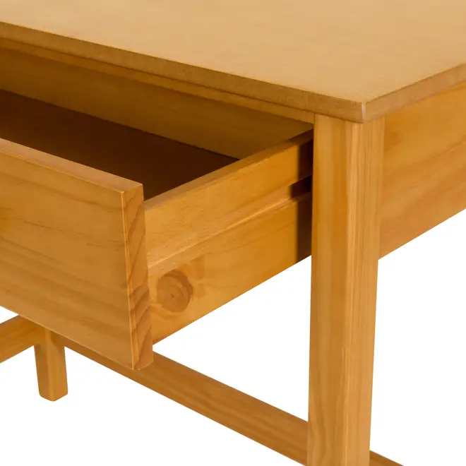 HALQ OFFICE I MESA 1 GAVETA 90 CM X 40 CM - AMÊNDOA - Foto 6