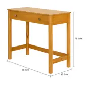 HALQ OFFICE I MESA 1 GAVETA 90 CM X 40 CM - AMÊNDOA - Foto 9