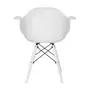 CADEIRA DE COZINHA COM BRAÇOS EASY COLOR - BRANCO/BRANCO - Foto 4