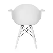 CADEIRA DE COZINHA COM BRAÇOS EASY COLOR - BRANCO/BRANCO - Foto 4