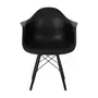 CADEIRA COM BRAÇOS EASY COLOR - PRETO/PRETO - Foto 2