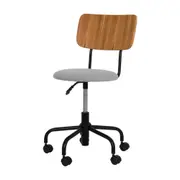 CADEIRA HOME OFFICE CARTE - AZUL CLARO/FREIJÓ - Foto 1