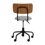 CADEIRA HOME OFFICE CARTE - AZUL CLARO/FREIJÓ - Foto 4