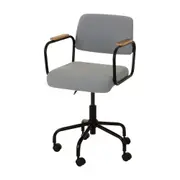 CADEIRA HOME OFFICE CARTE ELBOW - PRETO/AZUL CLARO - Foto 1