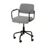 PRETO/AZUL CLARO - CADEIRA HOME OFFICE CARTE ELBOW
