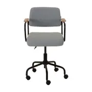 CADEIRA HOME OFFICE CARTE ELBOW - PRETO/AZUL CLARO - Foto 2