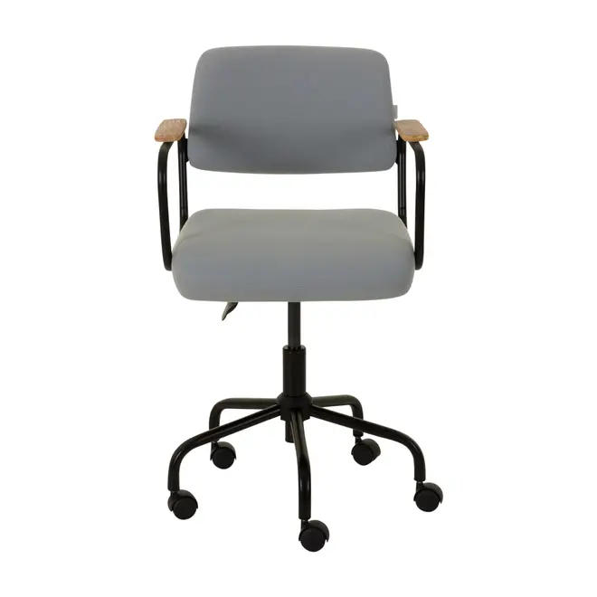 CADEIRA HOME OFFICE CARTE ELBOW - PRETO/AZUL CLARO - Foto 2