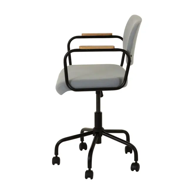 CADEIRA HOME OFFICE CARTE ELBOW - PRETO/AZUL CLARO - Foto 3