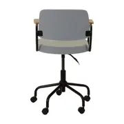 CADEIRA HOME OFFICE CARTE ELBOW - PRETO/AZUL CLARO - Foto 4