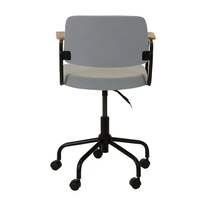 CADEIRA HOME OFFICE CARTE ELBOW - PRETO/AZUL CLARO - Foto 4