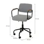 CADEIRA HOME OFFICE CARTE ELBOW - PRETO/AZUL CLARO - Foto 7