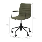 CADEIRA HOME OFFICE FENIKS - PRETO/MUSGO - Foto 8
