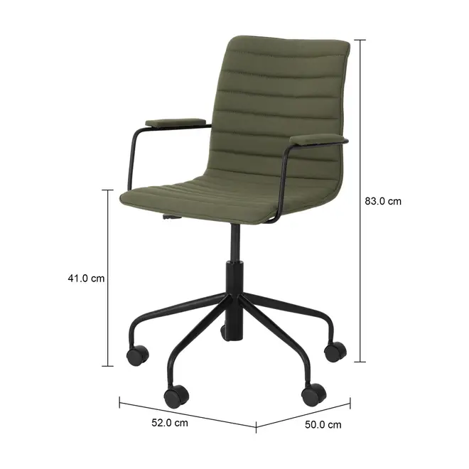 CADEIRA HOME OFFICE FENIKS - PRETO/MUSGO - Foto 8