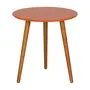 MESA LATERAL REDONDA 45 CM TRIWOOD - NOZES/TERRACOTA - Foto 1