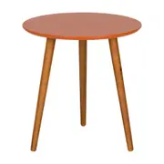 MESA LATERAL REDONDA 45 CM TRIWOOD - NOZES/TERRACOTA - Foto 1