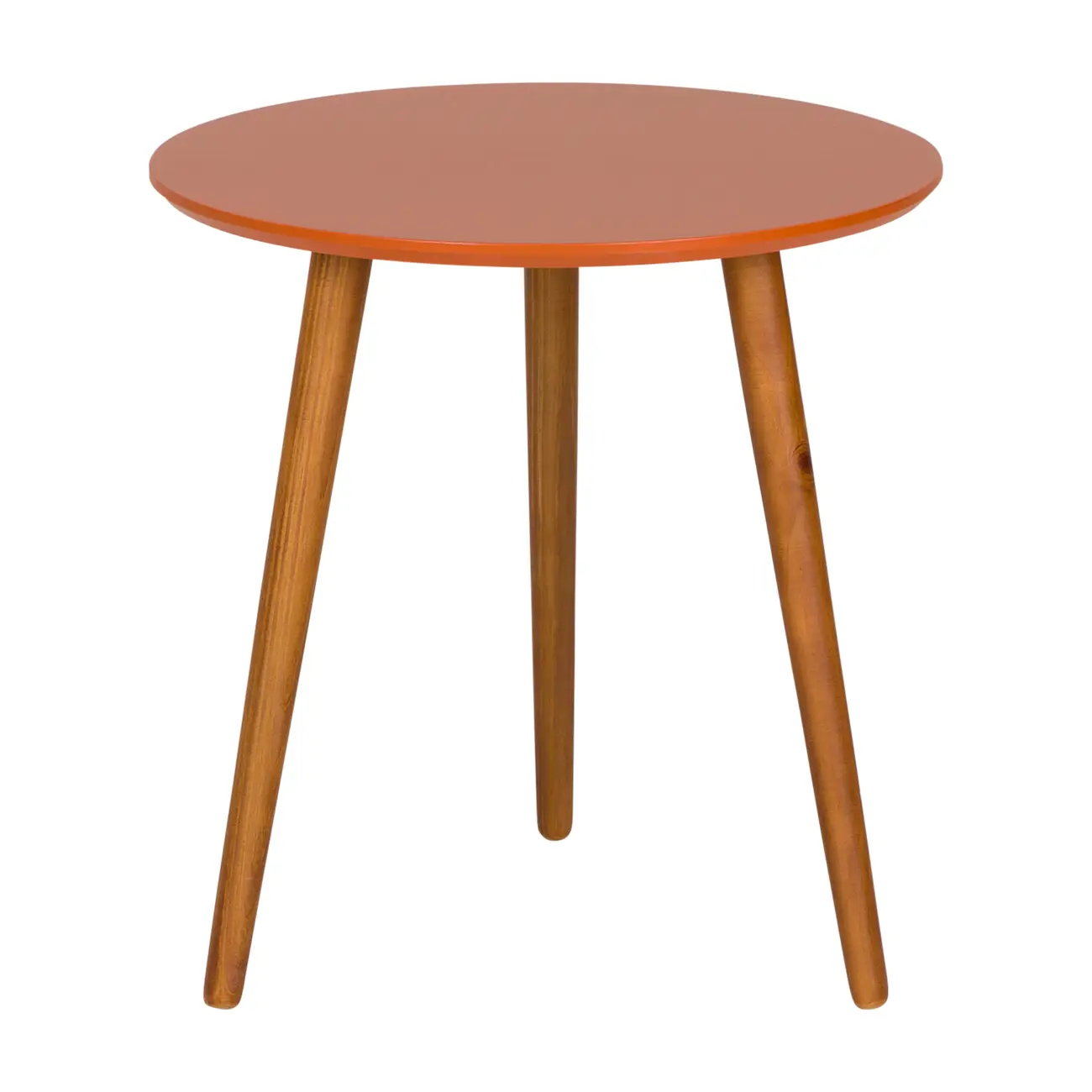 MESA LATERAL REDONDA 45 CM TRIWOOD - NOZES/TERRACOTA - Foto 1